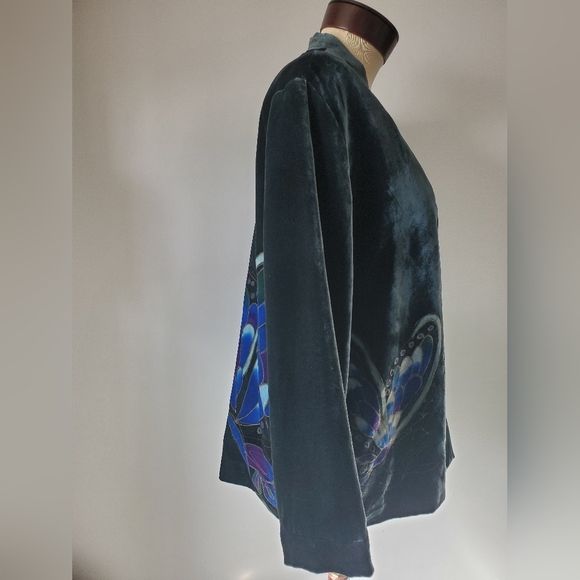 CHICO'S ANNIVERSARY COLLECTION silk/Rayon butterfly jacket. Size 1 (M/8) - Picture 5 of 15
